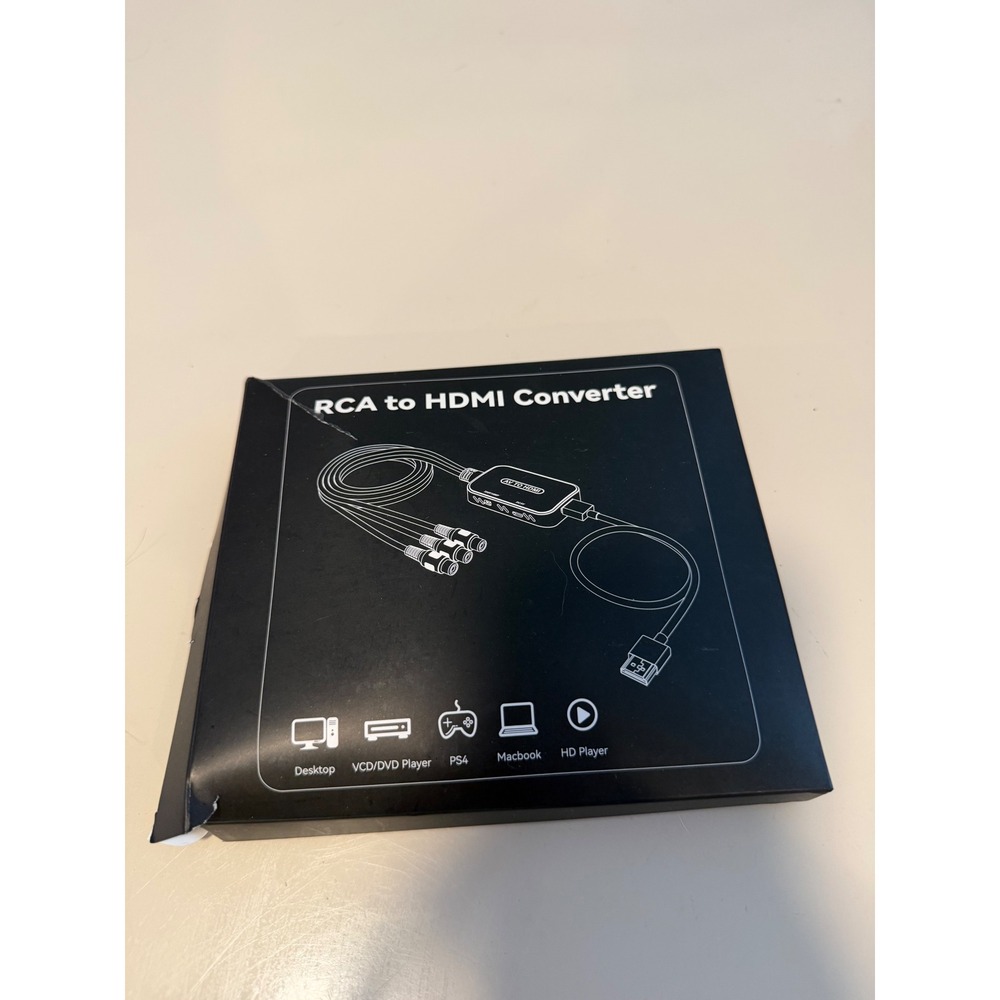 RCA to HDMI Converter AV to HDTV Adapter for DVD Player and‎ more!